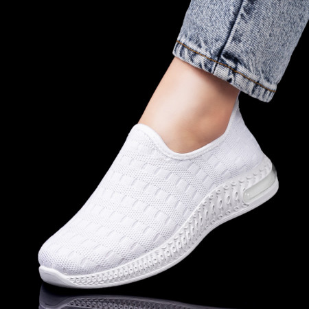 Espadrile dama sport albe MDL04426