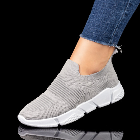 Espadrile sport dama, Espadrile sport dama cu talpa groasa gri MOD10150, modlet.ro