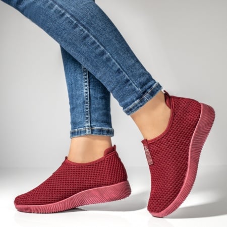 Espadrile sport dama cu talpa joasa visinii ZEF13065, 2, zeforia.ro