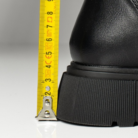 Ghete dama cu fermoar si catarama negre MOD10860, 4, modlet.ro