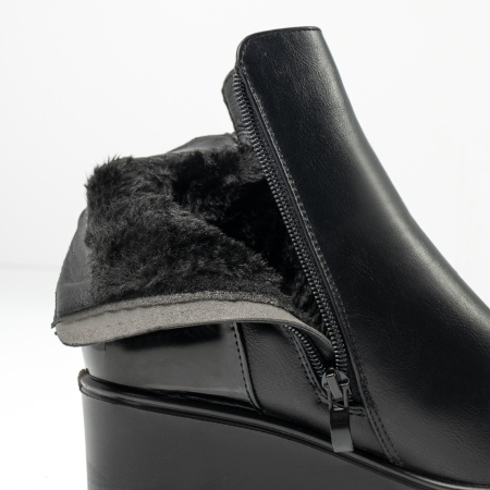 Ghete dama cu platforma negre MOD14130, 2, modlet.ro