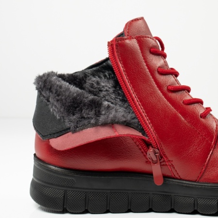 Ghete dama cu talpa groasa si fermoar rosii MOD06473, 2, modlet.ro