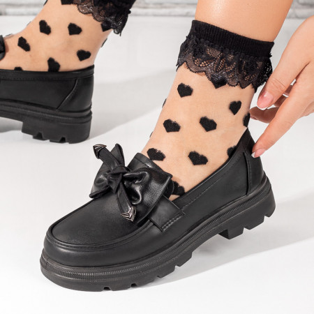 Balerini si Mocasini Dama, Mocasini dama cu fundita negri MOD09995, modlet.ro