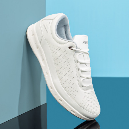 REDUCERI INCALTAMINTE, Pantofi barbati sport cu siret albi MOD10445, modlet.ro