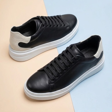 Pantofi casual barbati cu siret negri din Piele naturala TOM11, 2, modlet.ro