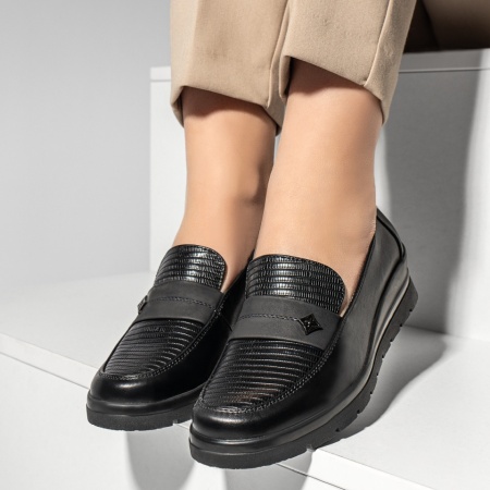 Pantofi casual dama cu platforma negri ANA75, 2, modlet.ro