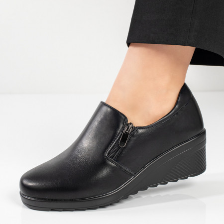 Pantofi dama, Pantofi casual dama cu platforma negri MOD11103, modlet.ro