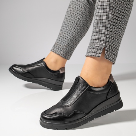 Pantofi casual dama cu platforma negri MOD11941, 4, modlet.ro