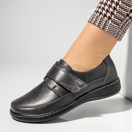 Pantofi casual dama cu talpa joasa gri LILI9, 2, modlet.ro