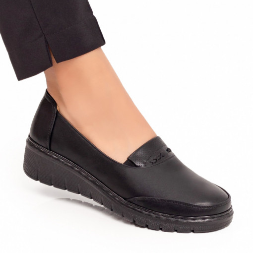 Pantofi casual dama negri cu platforma MDL05905