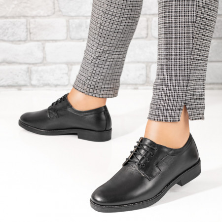 Pantofi casual dama negri din Piele naturala MOD03647, 3, modlet.ro