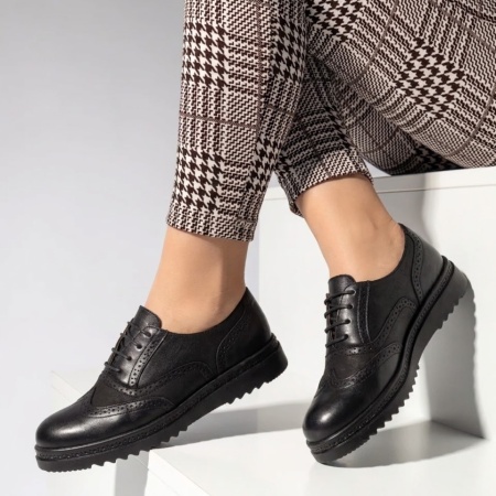 Pantofi casual dama negri din Piele naturala MOD10112, 2, modlet.ro