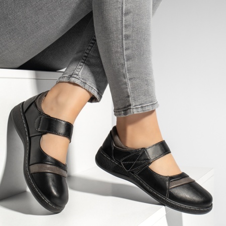 Pantofi casual dama negri LILI12, 3, modlet.ro
