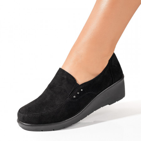 Pantofi dama, Pantofi casual dama negri suede ZEF10087, zeforia.ro