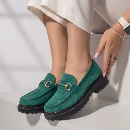 Pantofi casual dama verzi suede MOD11208, 2, modlet.ro