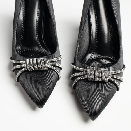 Pantofi cu toc gros negri dama MOD11736, 4, modlet.ro