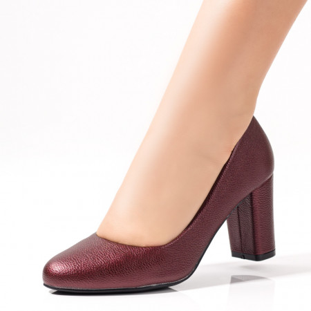 Pantofi cu toc, Pantofi dama cu toc rosii ZEF02834 - zeforia.ro