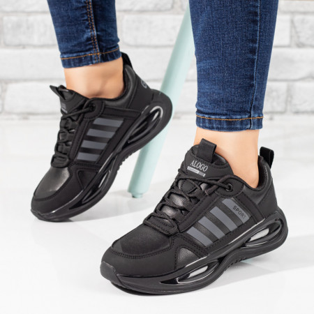 Adidasi dama, Pantofi dama sport cu talpa groasa negri MOD10034, modlet.ro