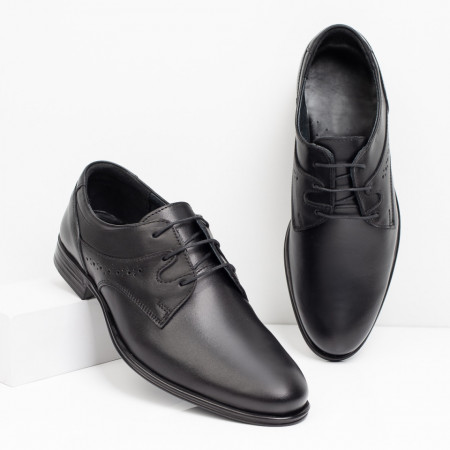 Pantofi barbati eleganti, Pantofi eleganti barbati cu siret negri din Piele naturala MDL09403 - modlet.ro