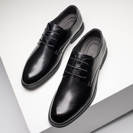 Pantofi eleganti barbati cu siret negri din Piele naturala MOD12201, 3, modlet.ro