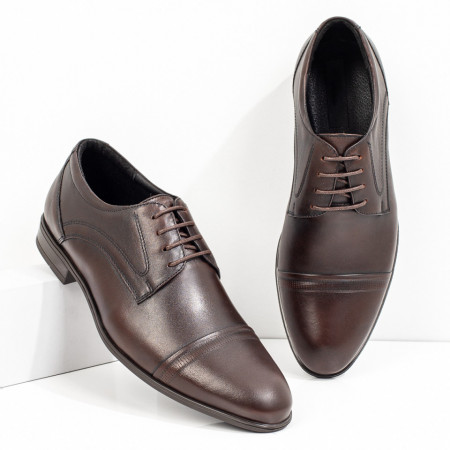 Pantofi barbati, Pantofi eleganti barbati maro din Piele naturala MOD10896, modlet.ro