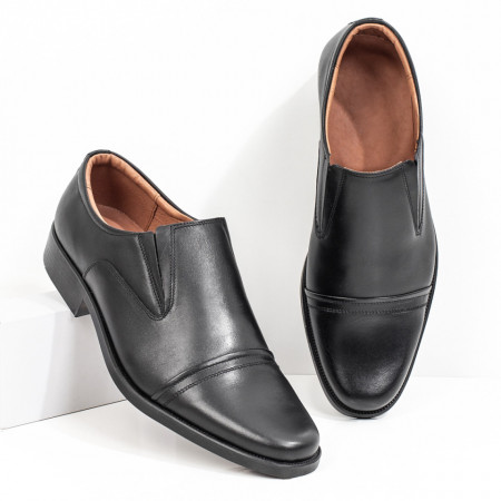 Incaltaminte barbati, Pantofi eleganti barbati negri din Piele naturala MOD01519, modlet.ro