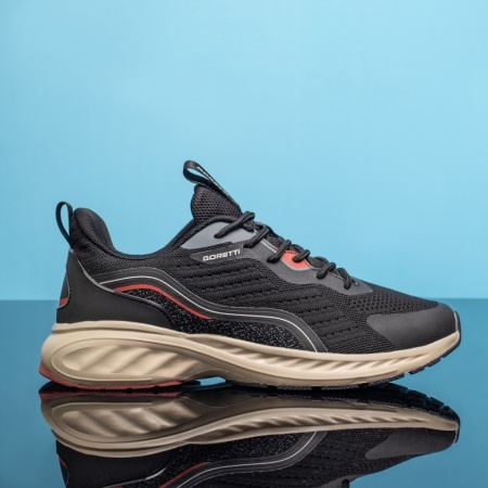Adidasi barbati, Pantofi sport barbati cu siret negri MOD13275, modlet.ro