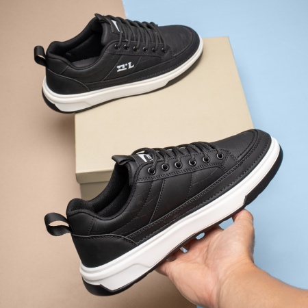 Pantofi sport barbati cu siret si talpa groasa negri MOD13954, 4, modlet.ro
