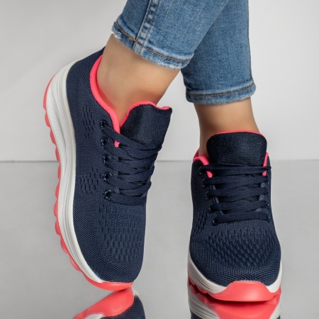 Pantofi sport dama albastru cu roz MOD13208, 2, modlet.ro