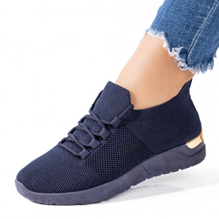 Adidasi dama, Pantofi sport dama cu siret albastri ZEF08521 - zeforia.ro