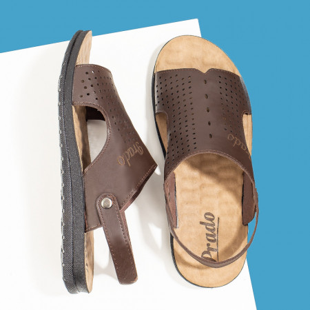 Papuci casual barbati cu bareta maro inchis MOD09557, 4, modlet.ro