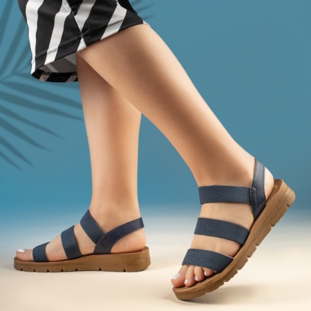 Sandale dama cu bareta albastre ZEF13581