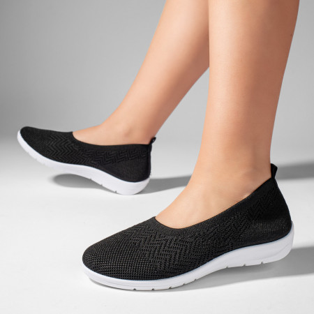 Espadrile dama cu talpa joasa negre MOD11222, 2, modlet.ro