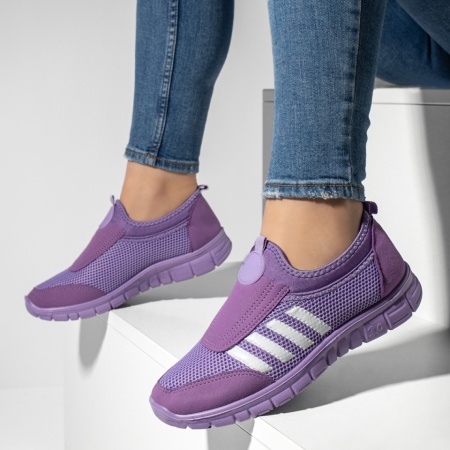 Espadrile sport dama, Espadrile sport dama cu talpa groasa mov MOD13181, modlet.ro