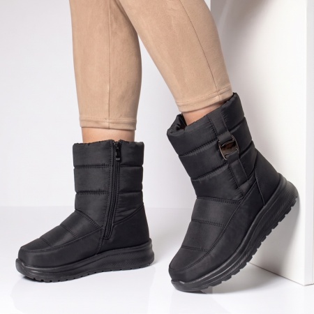 Ghete dama din fas cu talpa groasa negre GINA35, 3, modlet.ro