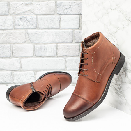 REDUCERI INCALTAMINTE, Ghete elegante barbati din Piele naturala maro MOD02522, modlet.ro