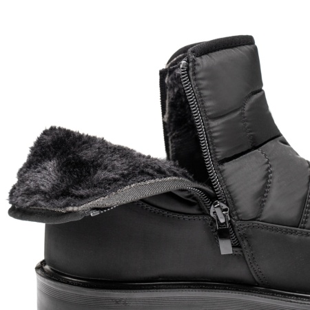 Ghete negre cu fermoar din fas MOD14163, 4, modlet.ro