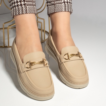 Mocasini dama bej MOD13270, 3, modlet.ro