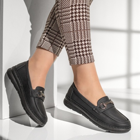 Balerini si Mocasini Dama, Mocasini dama negri MOD13270, modlet.ro