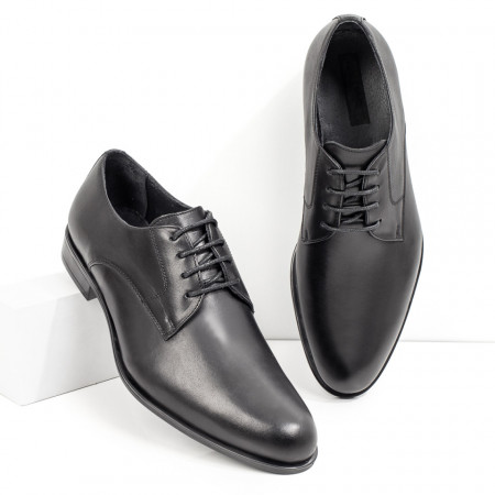 Pantofi barbati eleganti, Pantofi barbati eleganti cu siret negri din Piele naturala ZEF08767 - zeforia.ro