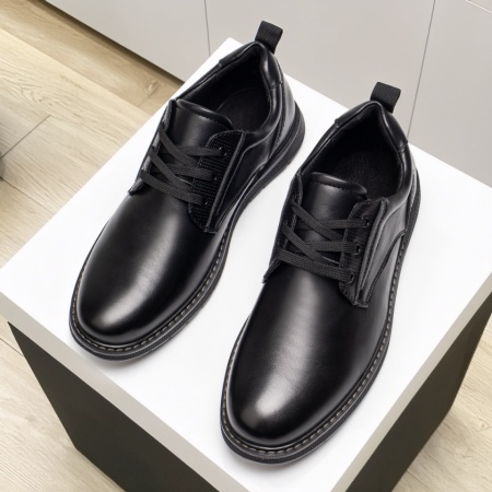 Pantofi casual barbati cu siret negri MOD19376