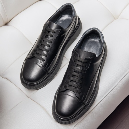 REDUCERI INCALTAMINTE, Pantofi casual barbati negri din Piele naturala MOD12172, modlet.ro