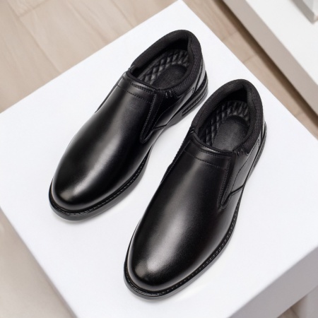 Pantofi casual barbati negri din Piele naturala MOD13965