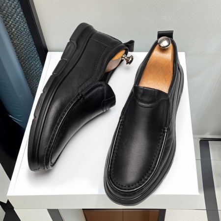 Pantofi casual barbati negri din Piele naturala MOD13969