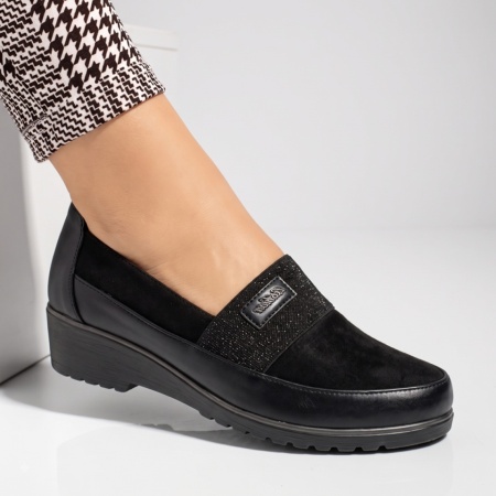 Pantofi casual dama cu platforma negri ANA72, 3, modlet.ro