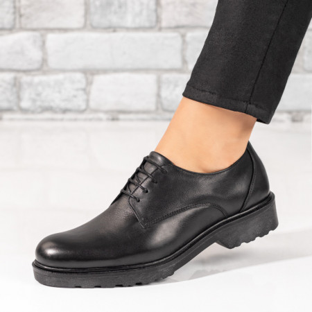 Pantofi casual dama, Pantofi casual dama negri din Piele naturala MOD06255, modlet.ro