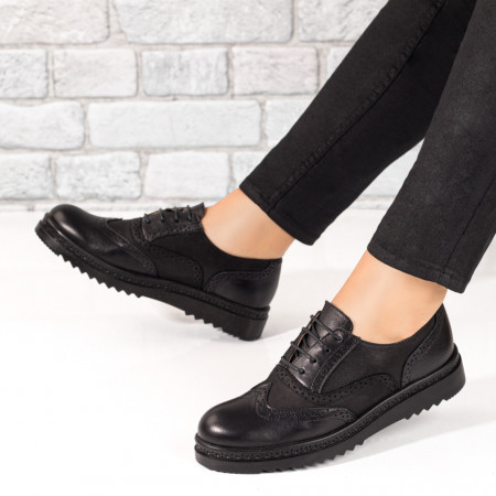 Pantofi casual dama negri din Piele naturala MOD10112, 3, modlet.ro