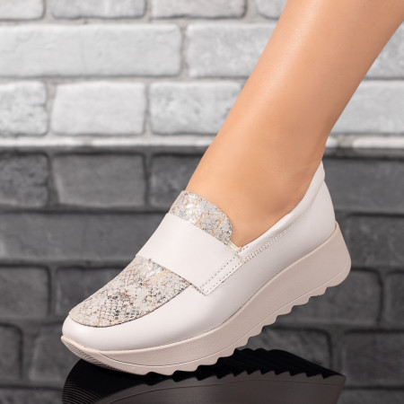 Incaltaminte dama, Pantofi casual dama roz din Piele naturala ZEF09544, zeforia.ro