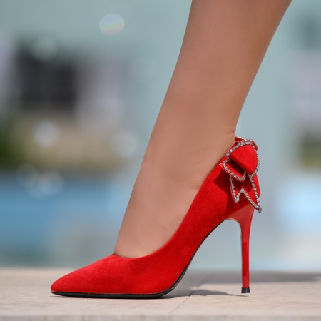 Pantofi dama Stiletto rosii MARA30, 3, modlet.ro