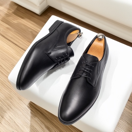 Pantofi eleganti barbati cu siret negri din Piele naturala MOD11628, 2, modlet.ro